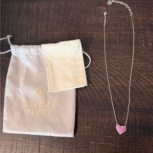 Kendra Scott Necklace with Pink Heart Pendant